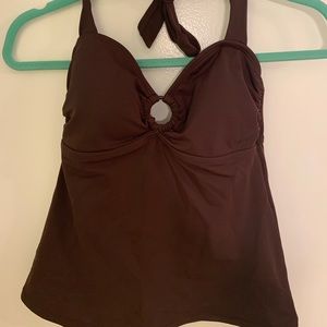 Brown tankini bathing suit top